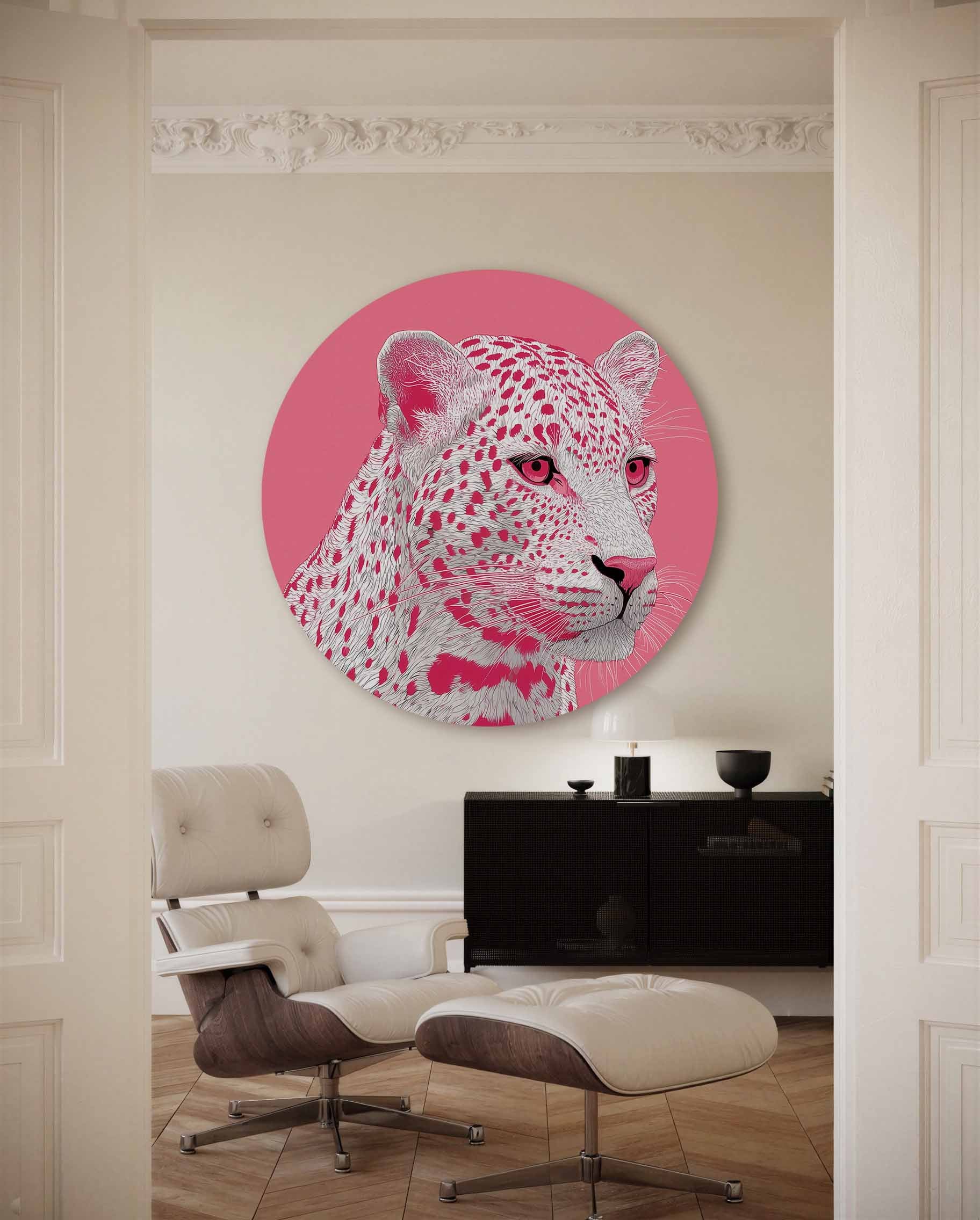 Roze luipaard Muurcirkel