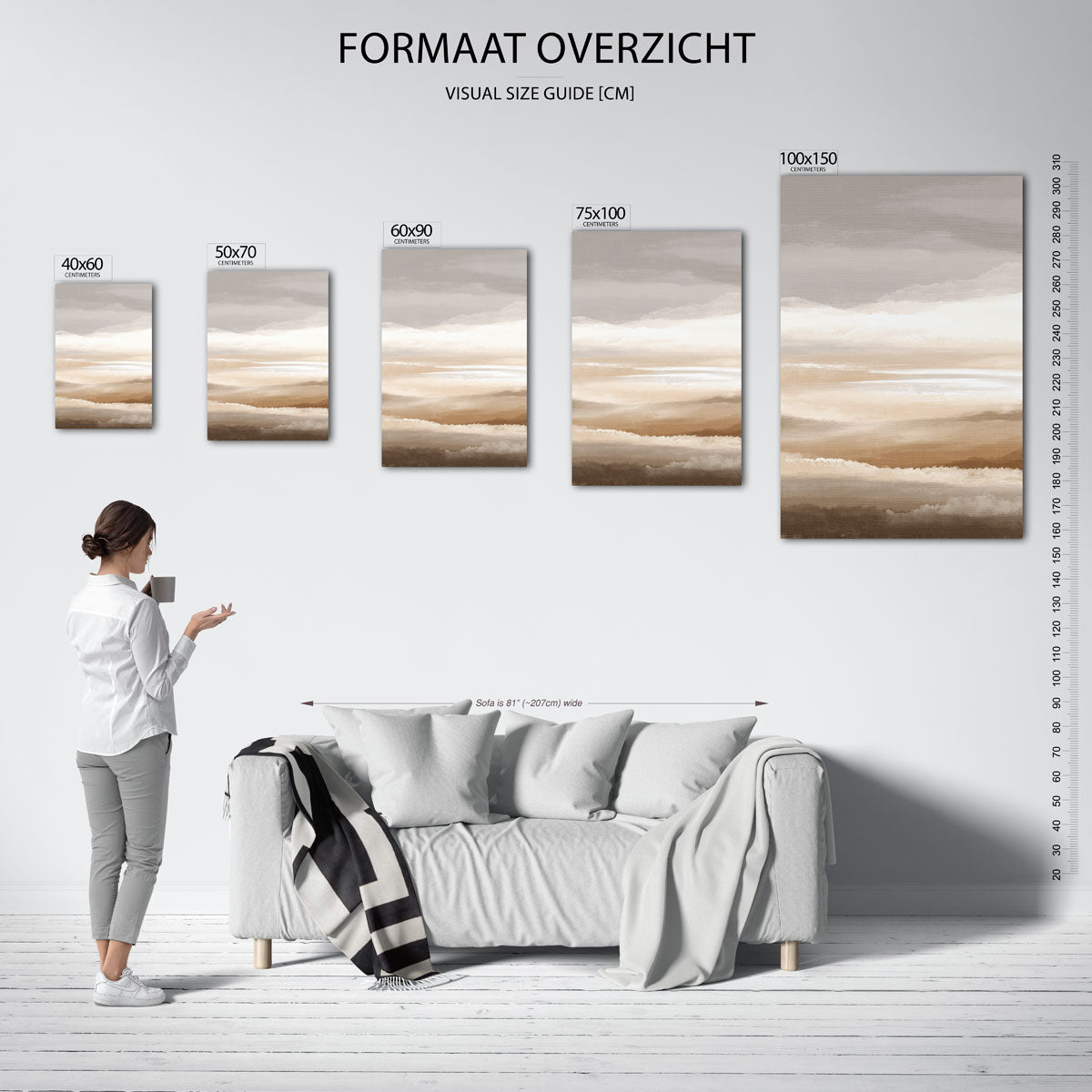 Zachte horizonten Kunstwerk