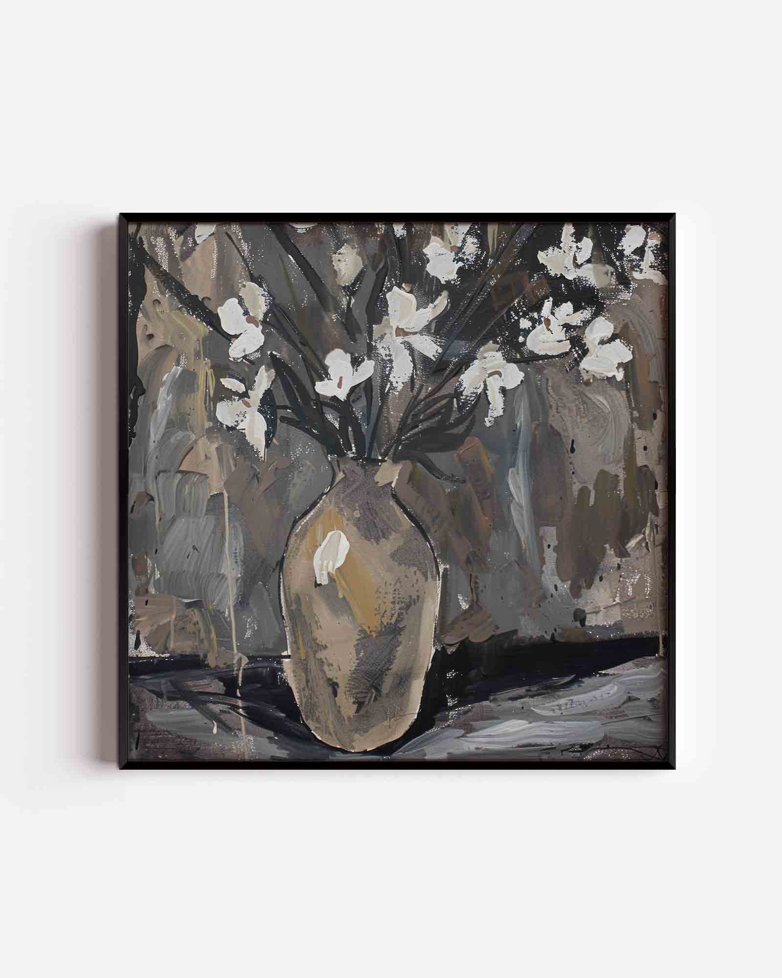 Bloemen in vaas Poster