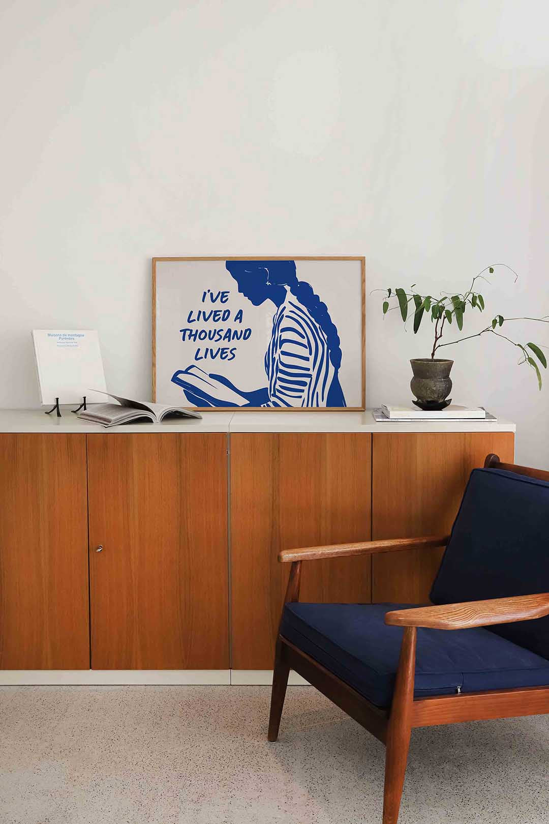 Lezende vrouw Poster