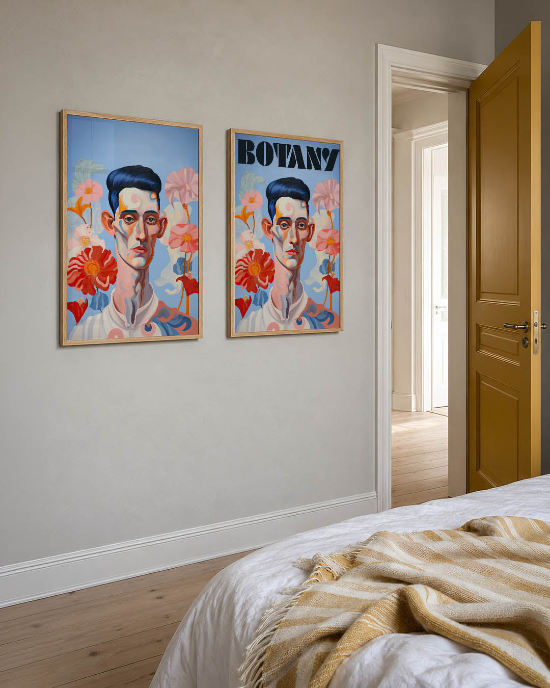 Kleurrijke portretvlakken Posterset