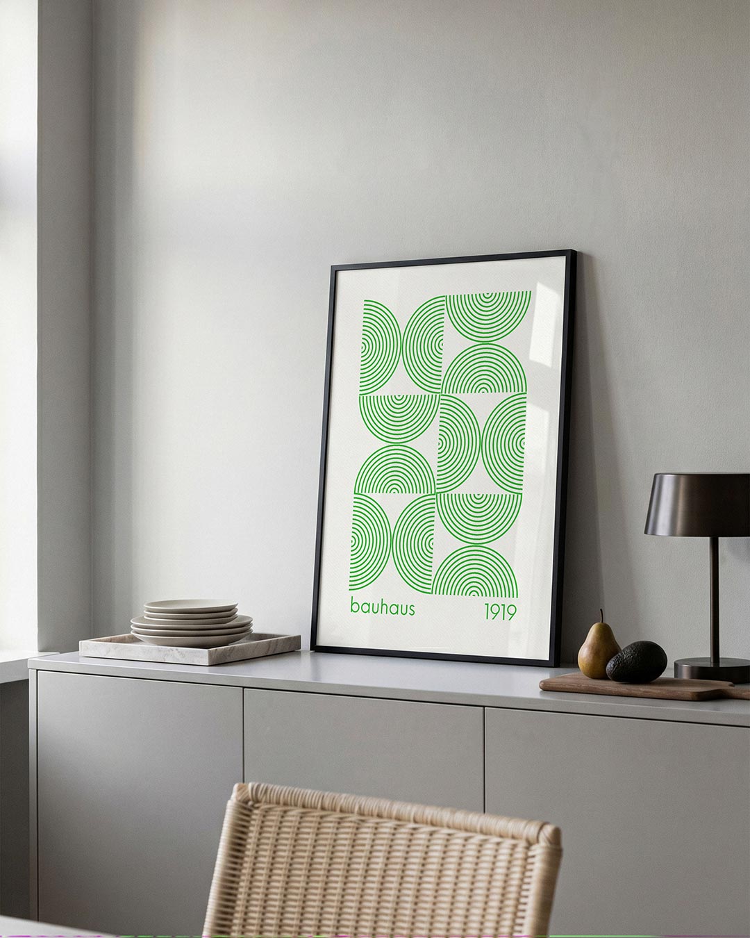 Cirkelritme en lijnen Poster