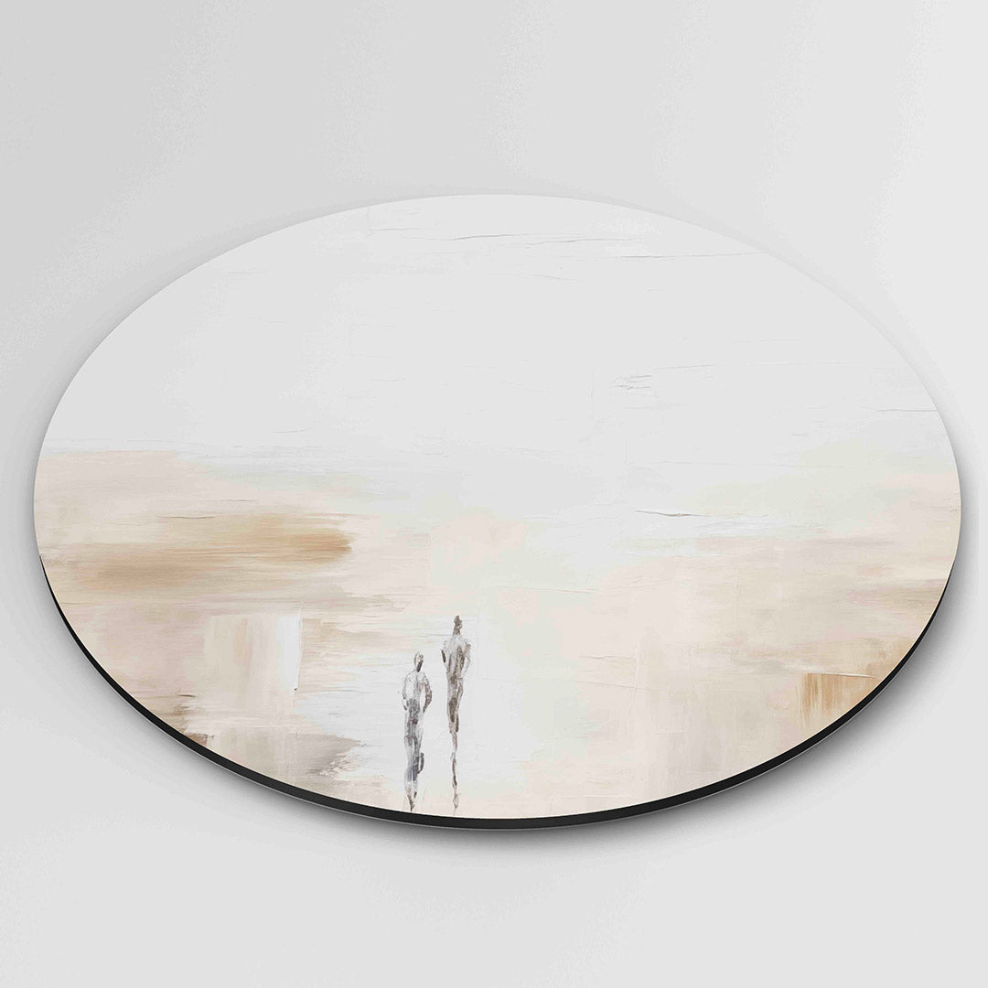 Twee figuren in landschap Muurcirkel