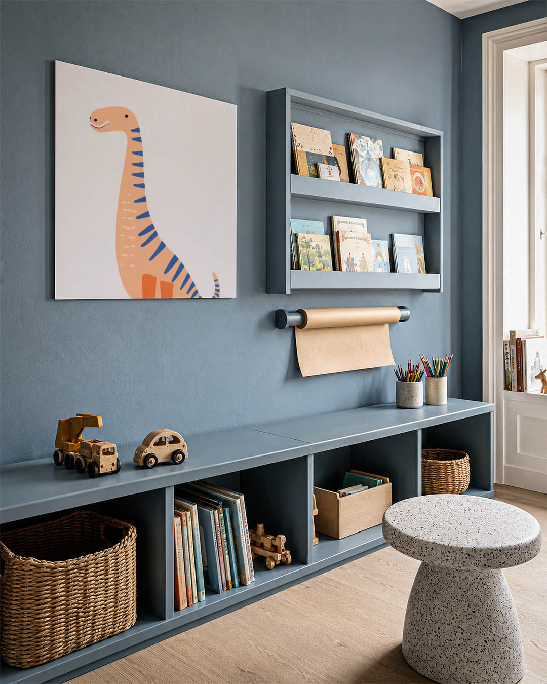 Speelse dinosaurus illustratie Kunstwerk