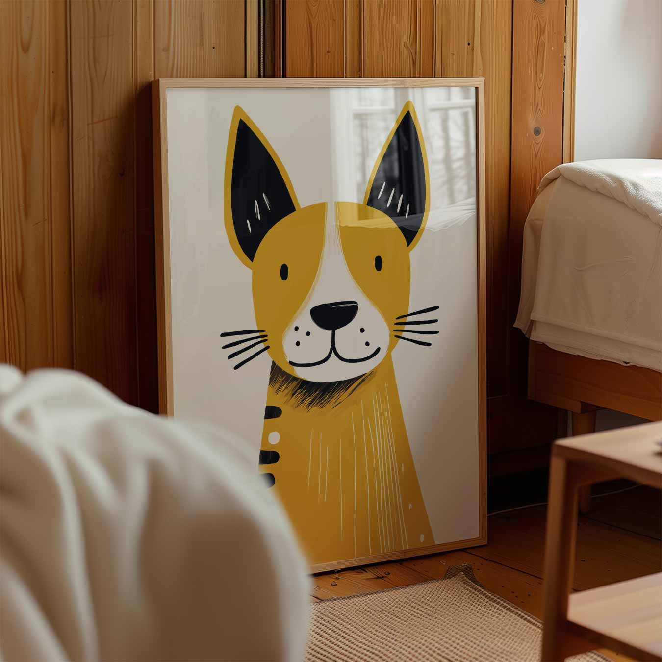 Schattige Cartoon Hond Poster-WallArtistic
