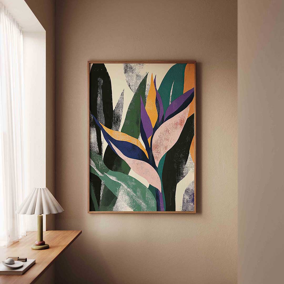 Abstracte bladeren Poster