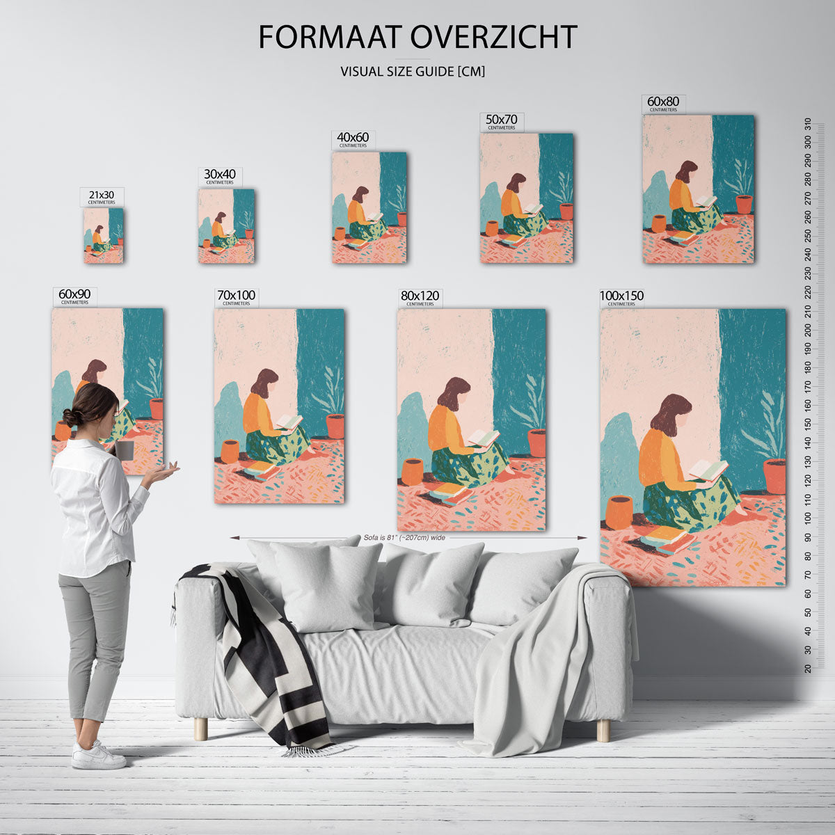 Lezende vrouw Poster