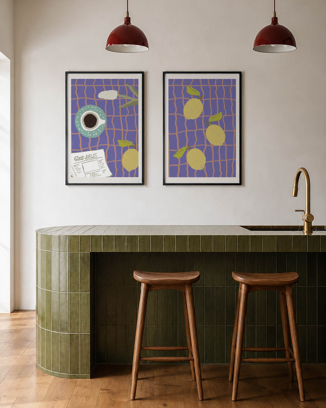Kleurrijk ontbijt Posterset