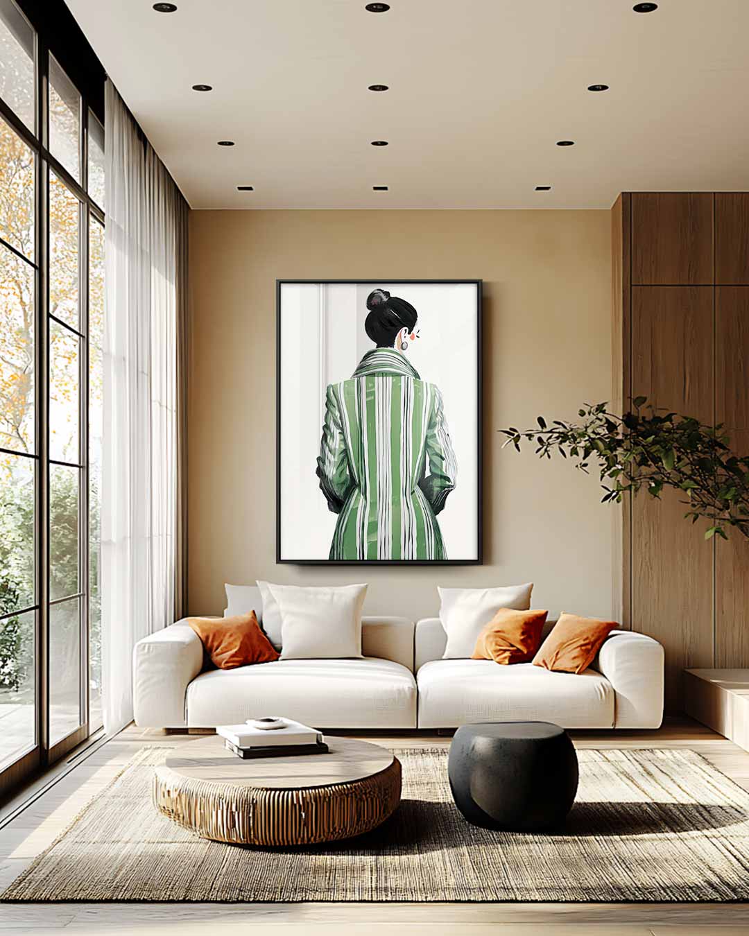 Stijlvolle Strepen Achteraanzicht Kunstwerk-canvas-dibond-plexiglas-wanddecoratie-WallArtistic