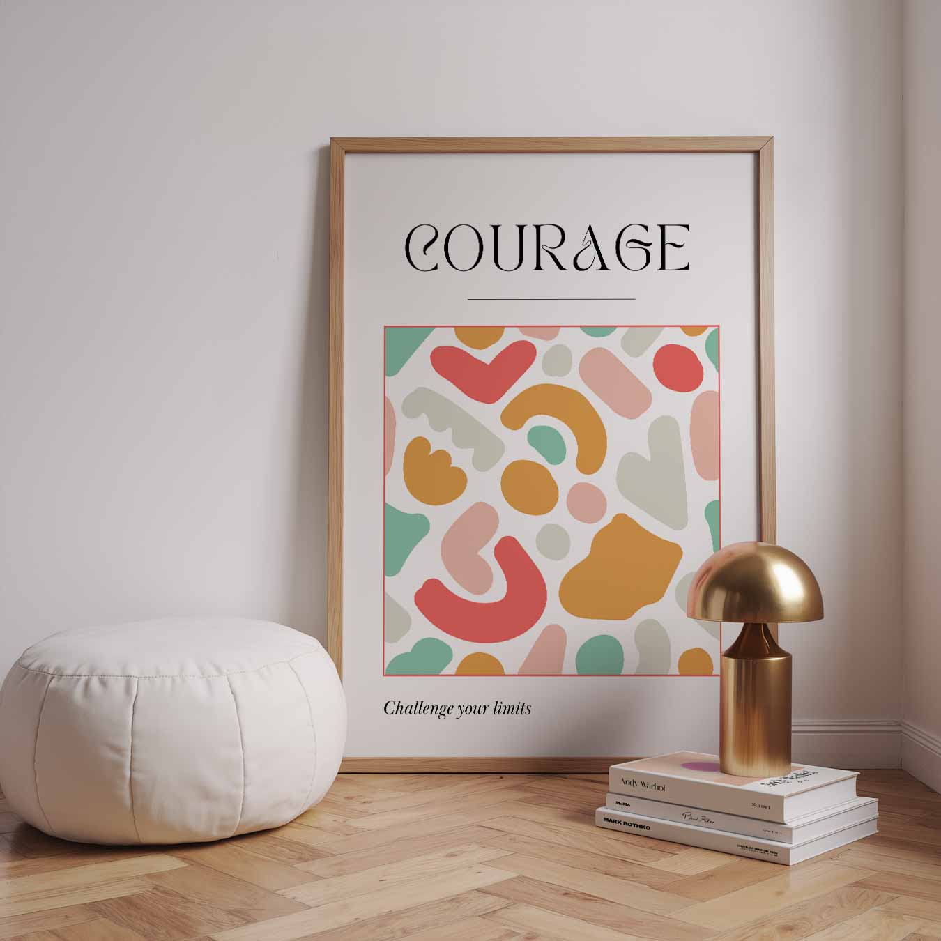 Kleurrijke Moed Poster-WallArtistic