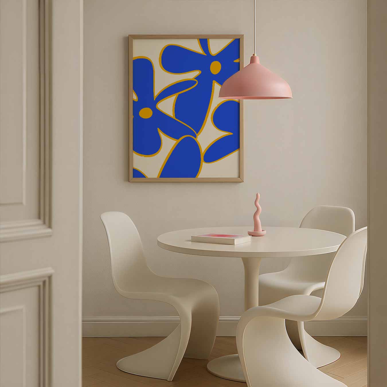 Blauwe Bloemenpracht Poster-WallArtistic
