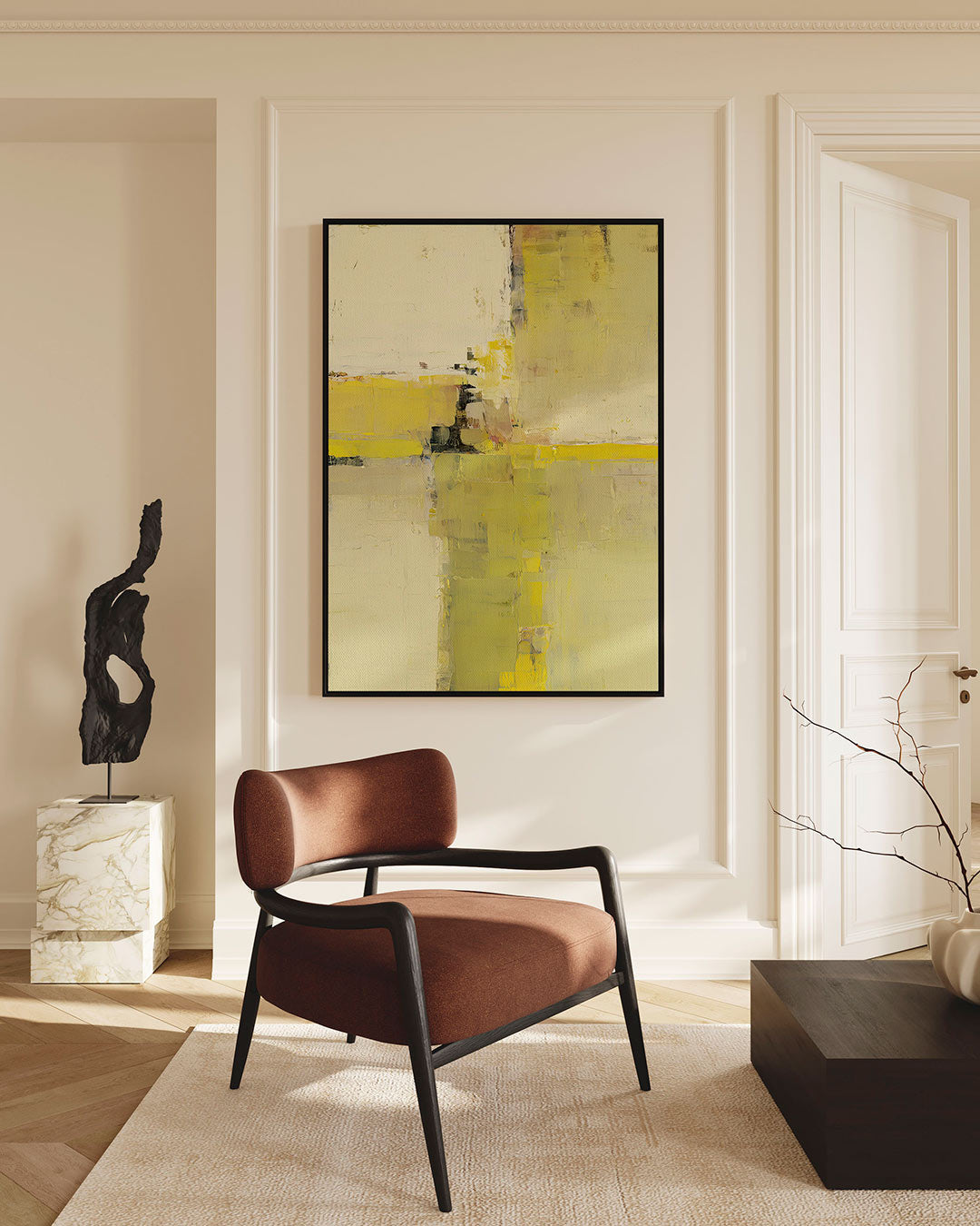 Geometrische kleurencompositie Kunstwerk