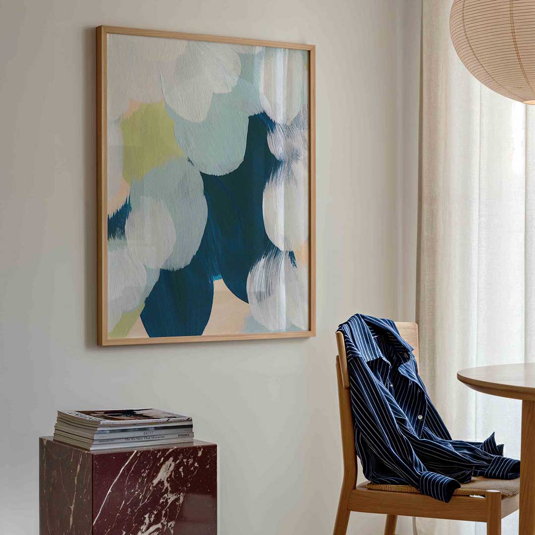 Abstracte penseelstreken Poster