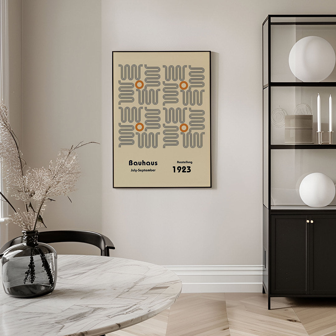 Lijnpatroon en cirkel Poster