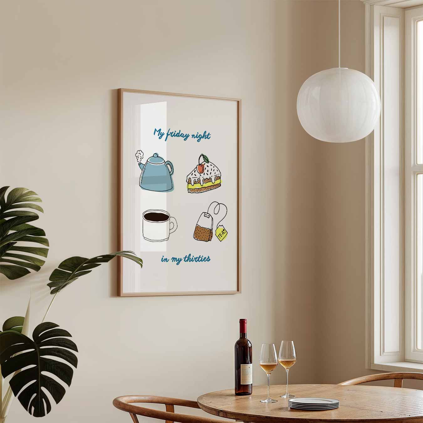 Ontspannen Vrijdagavond Poster-WallArtistic