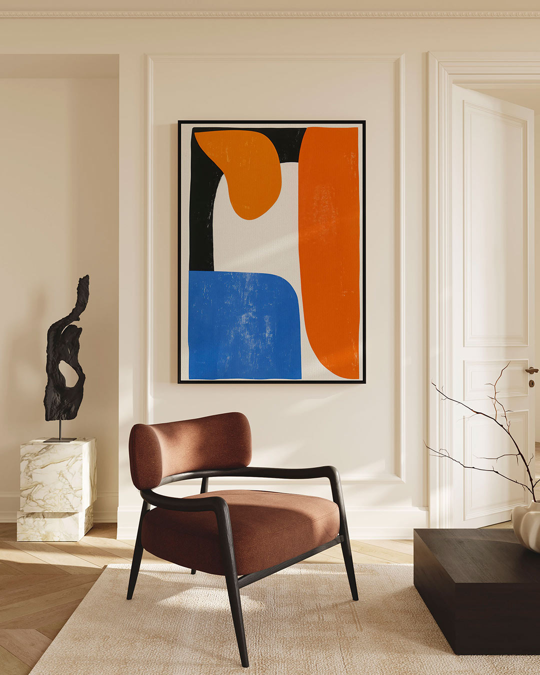 Geometrische vormen compositie Kunstwerk