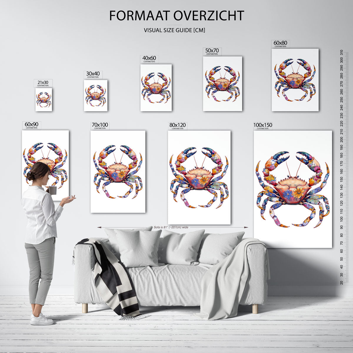 Bloemenkrab Poster