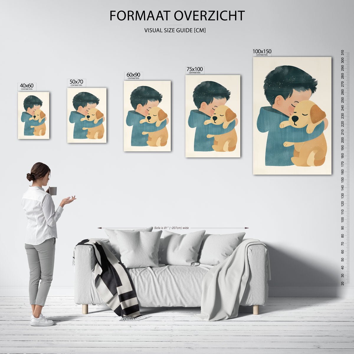 Tedere omhelzing Kunstwerk