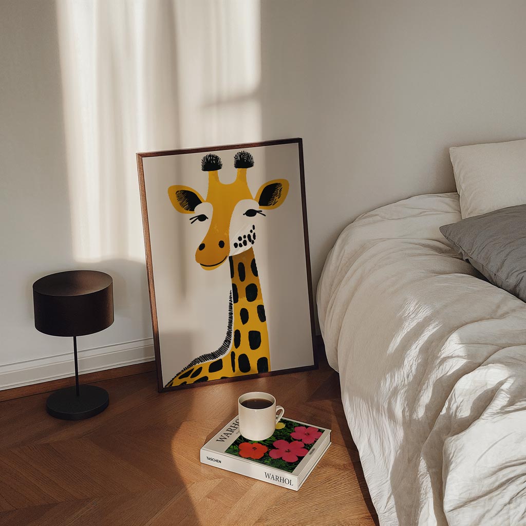 Schattige Giraf Illustratie Poster-WallArtistic