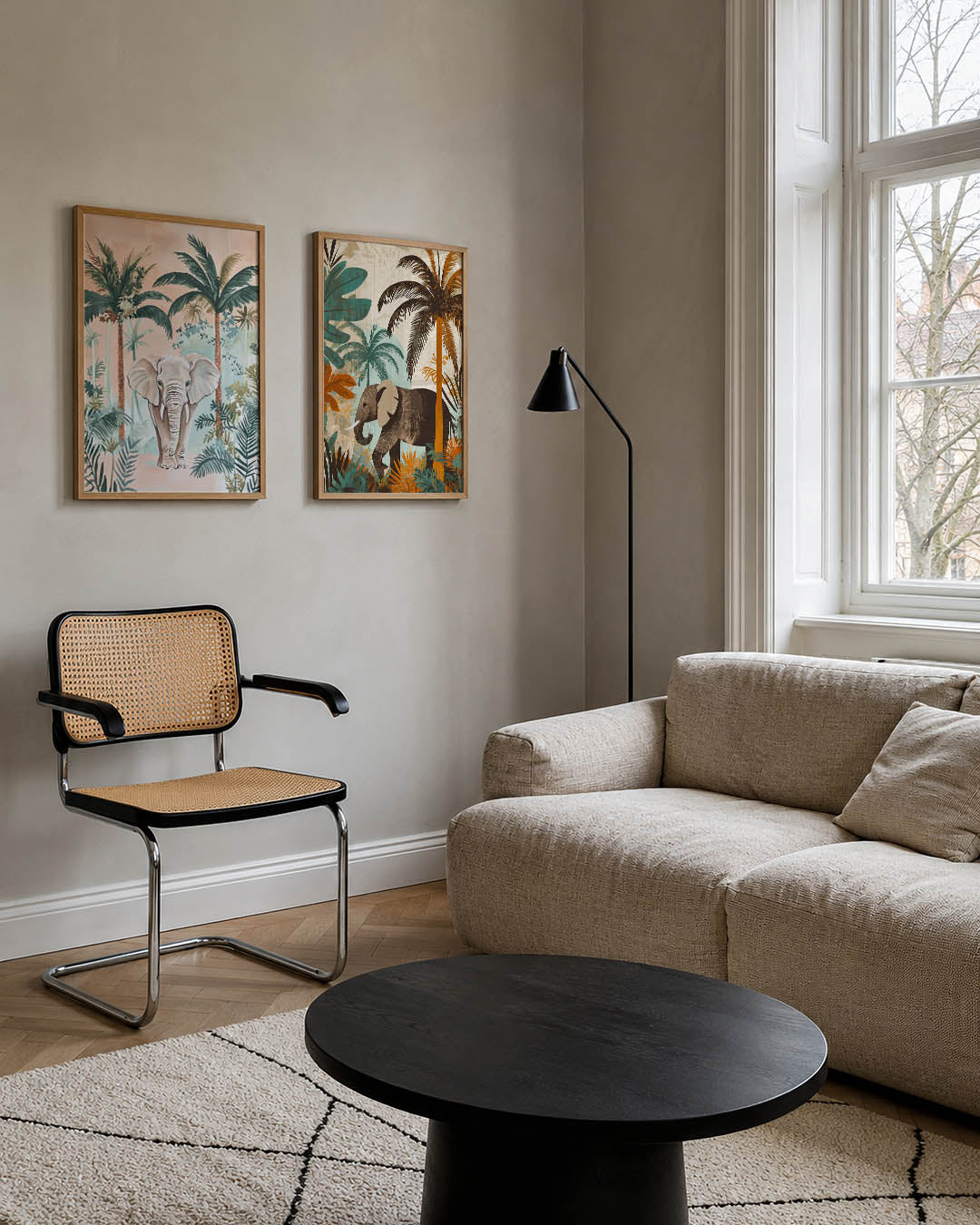 Jungle en olifant Posterset