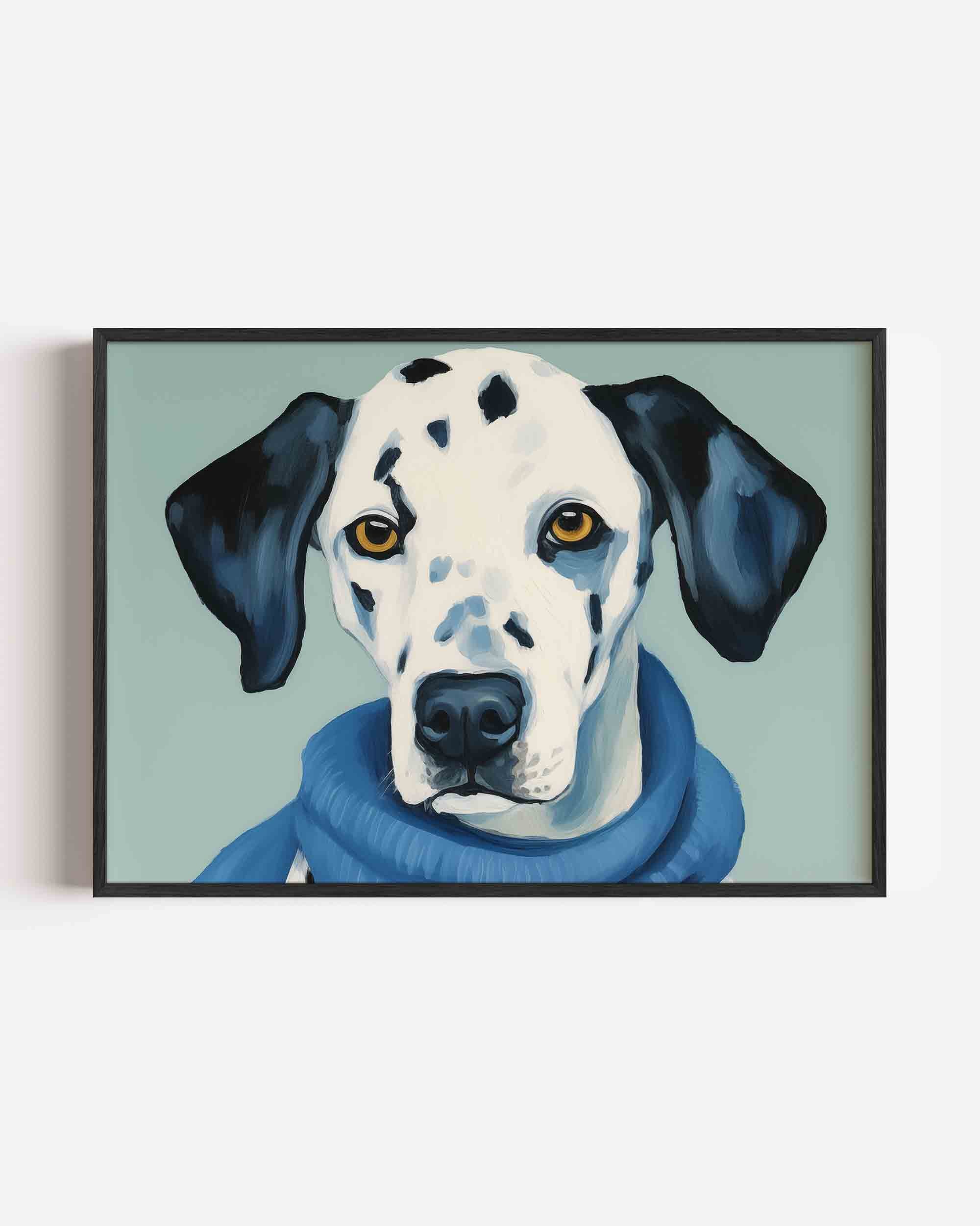 Dalmatier met blauwe sjaal Poster