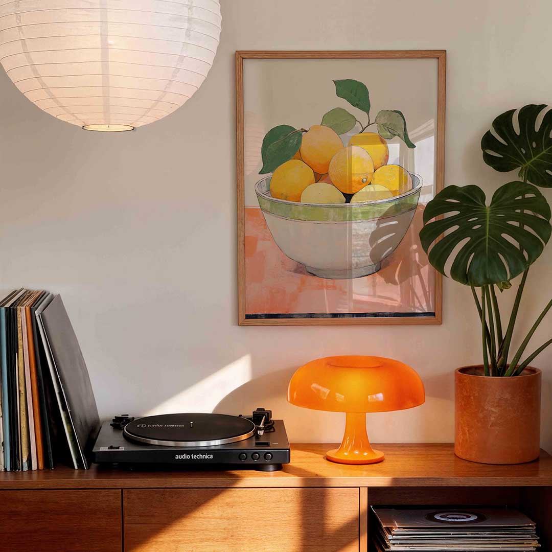 Citrusvruchten in schaal Poster