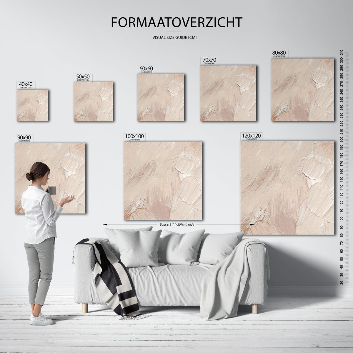 Beige textuur Poster