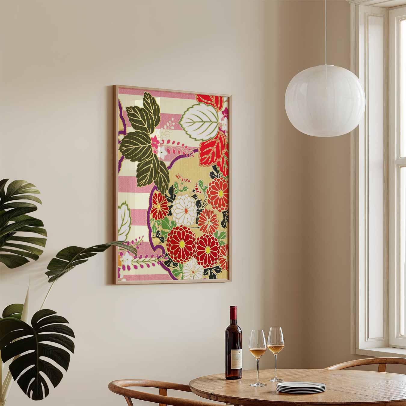 Japanese Floral Kimono Poster-WallArtistic