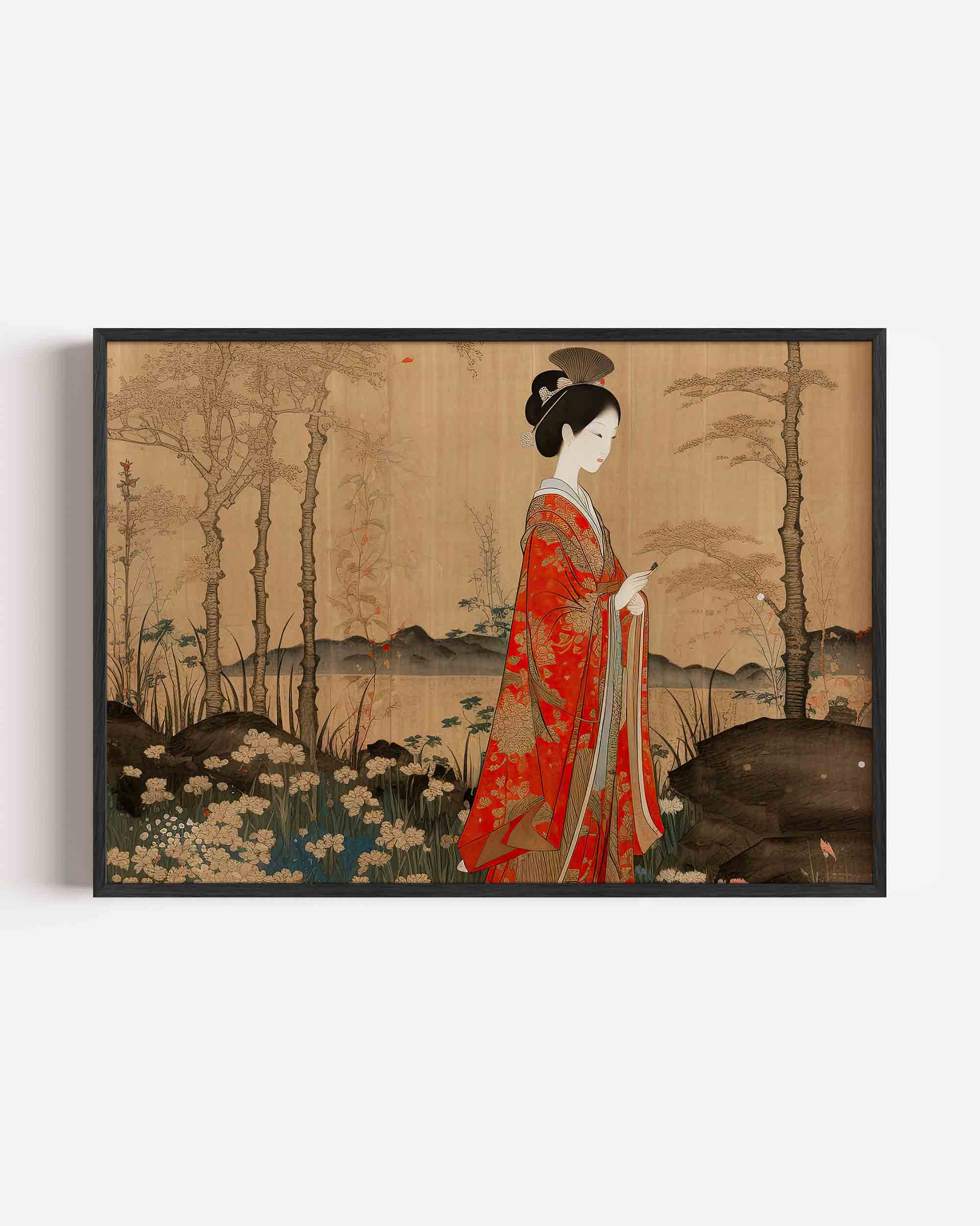 Vrouw in traditionele kleding Poster