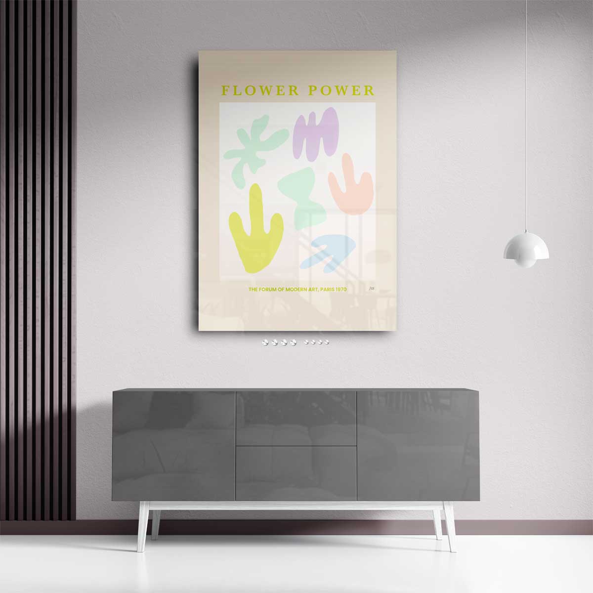 Flower Power Abstracte Kunstposter