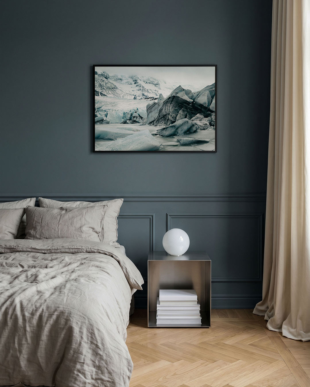 Ijslandschap met gletsjer Poster