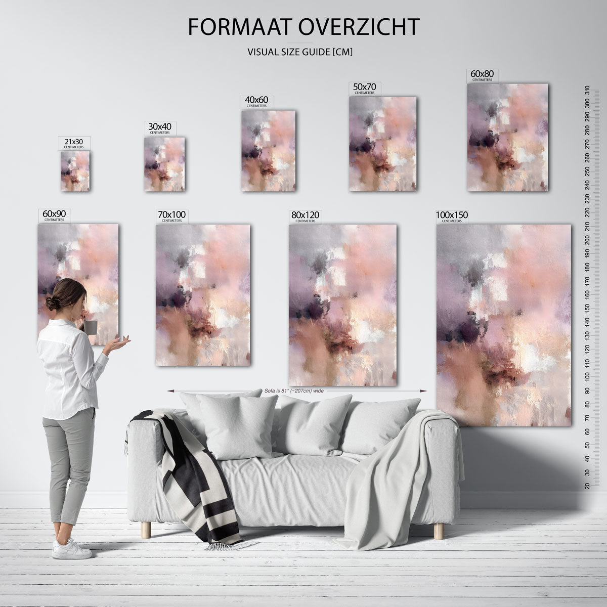 Abstracte pastel Poster