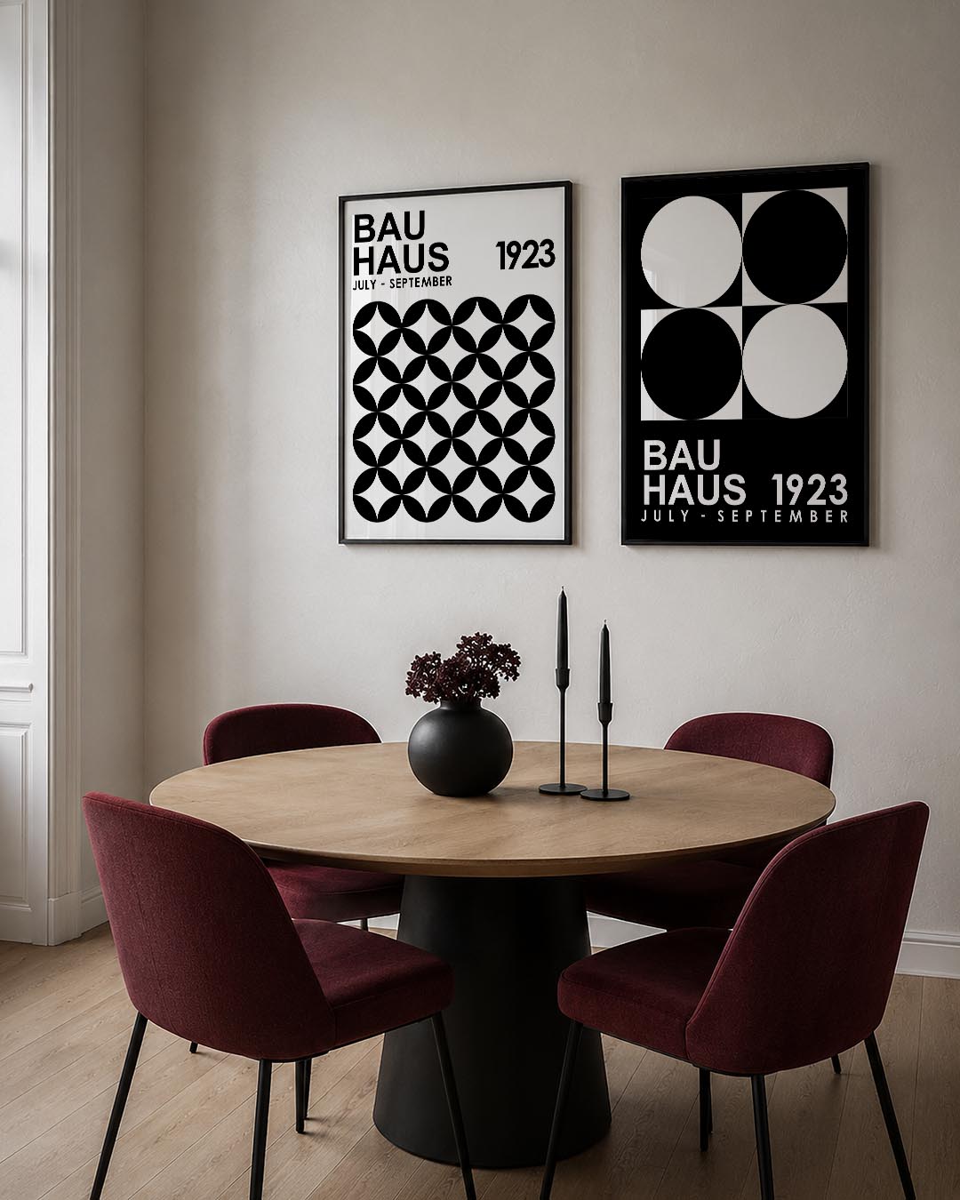 Cirkelpatroon en tekst Posterset