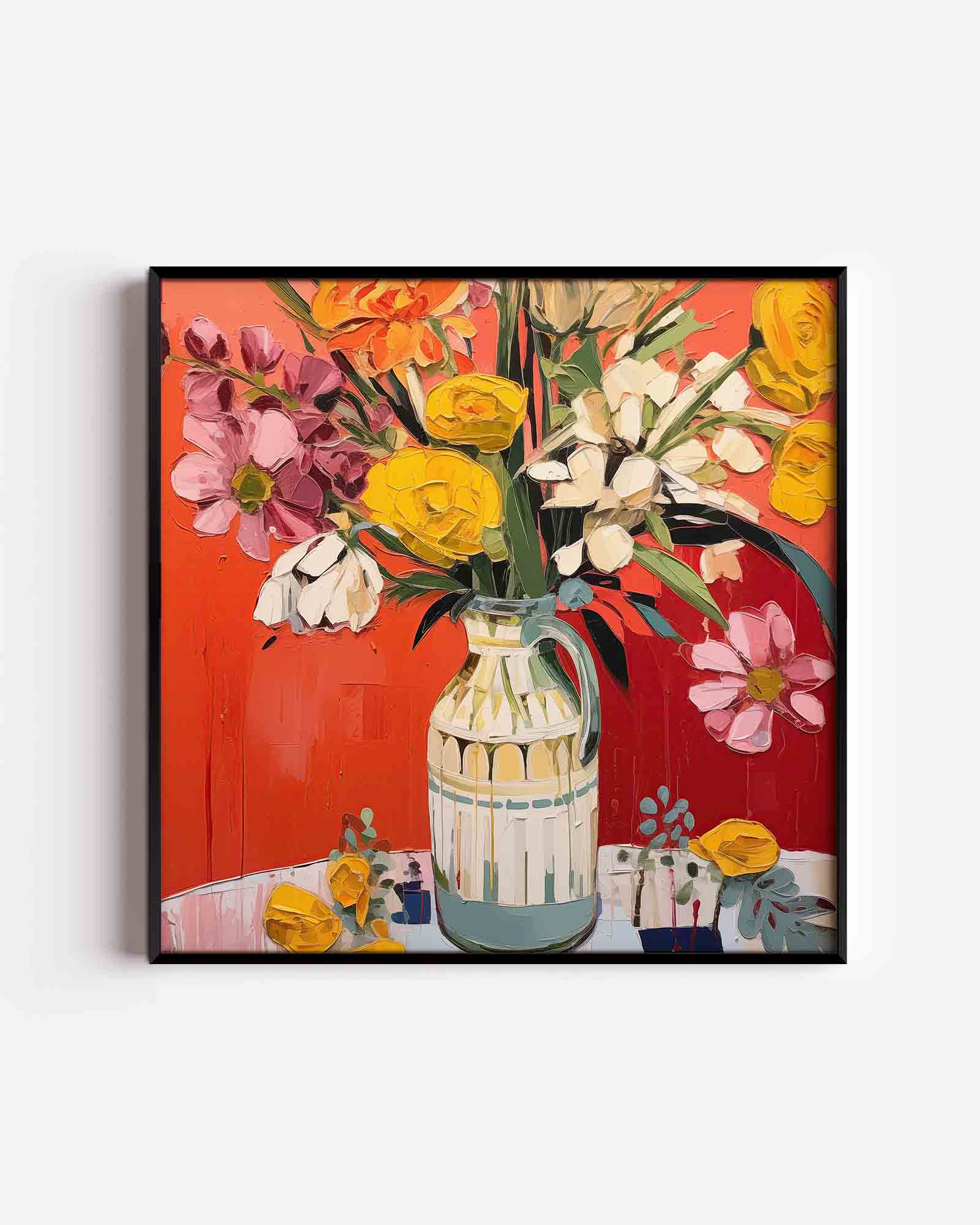 Bloemen in vaas Poster