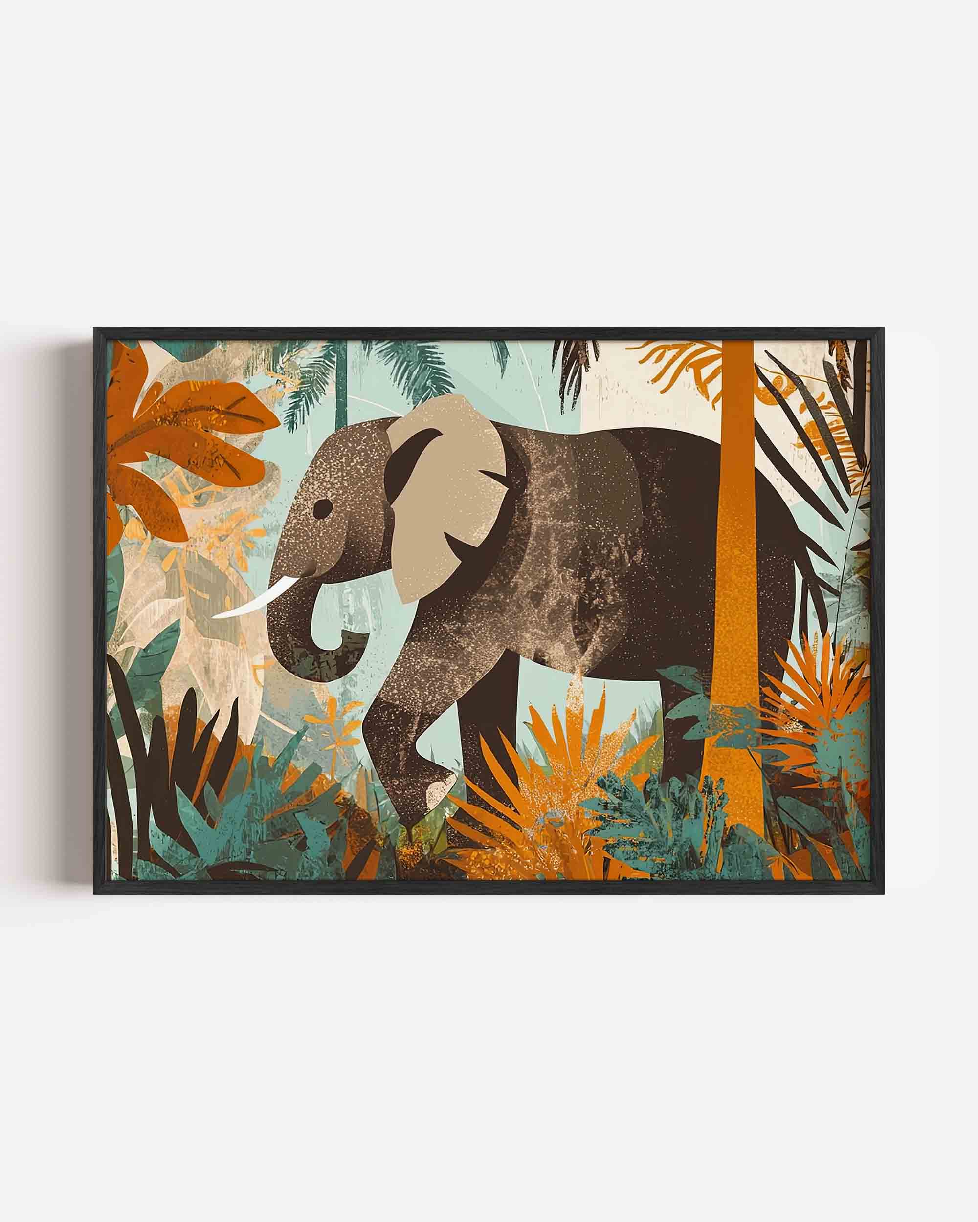 Olifant in jungle Poster