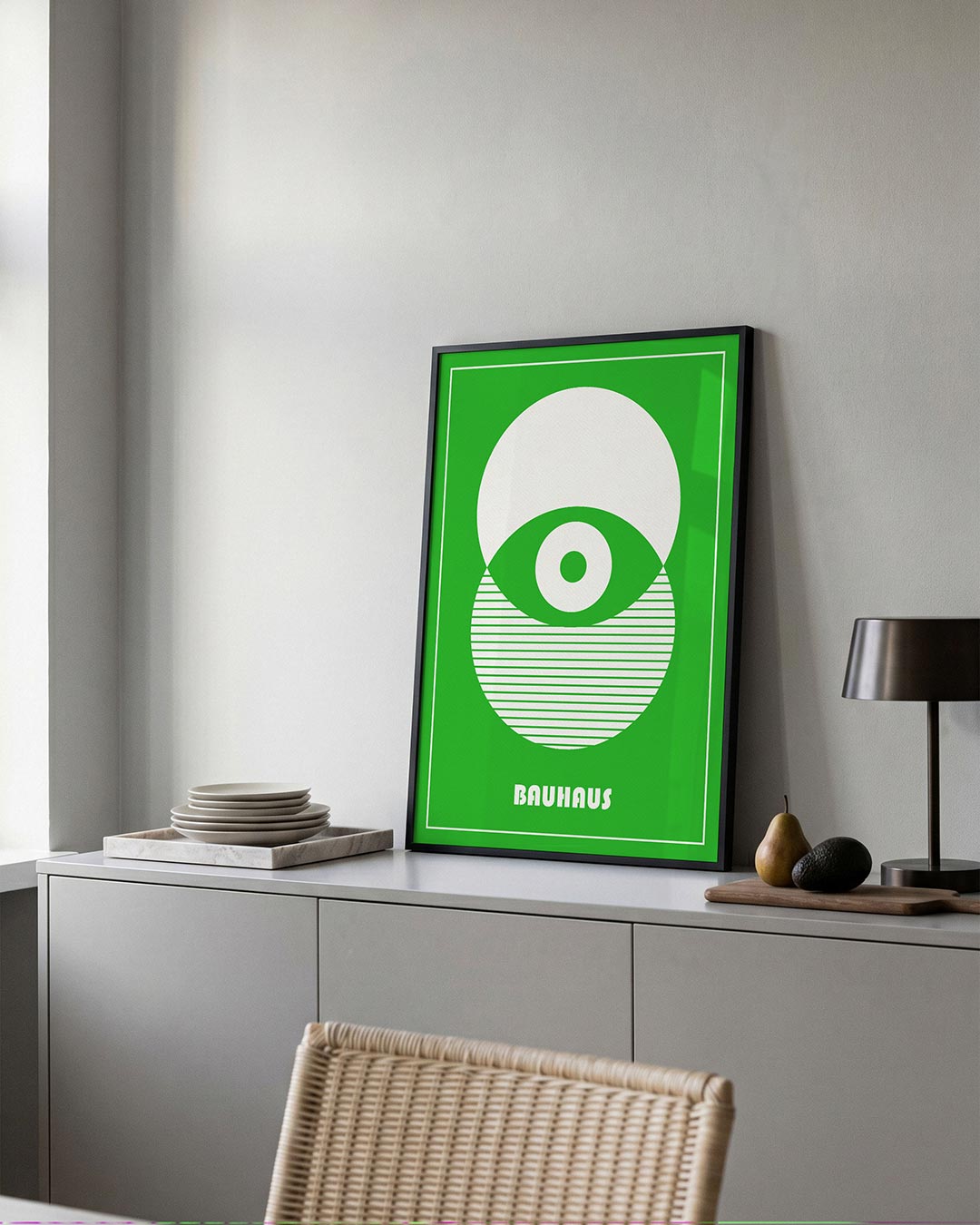 Cirkelstructuur en lijnen Poster