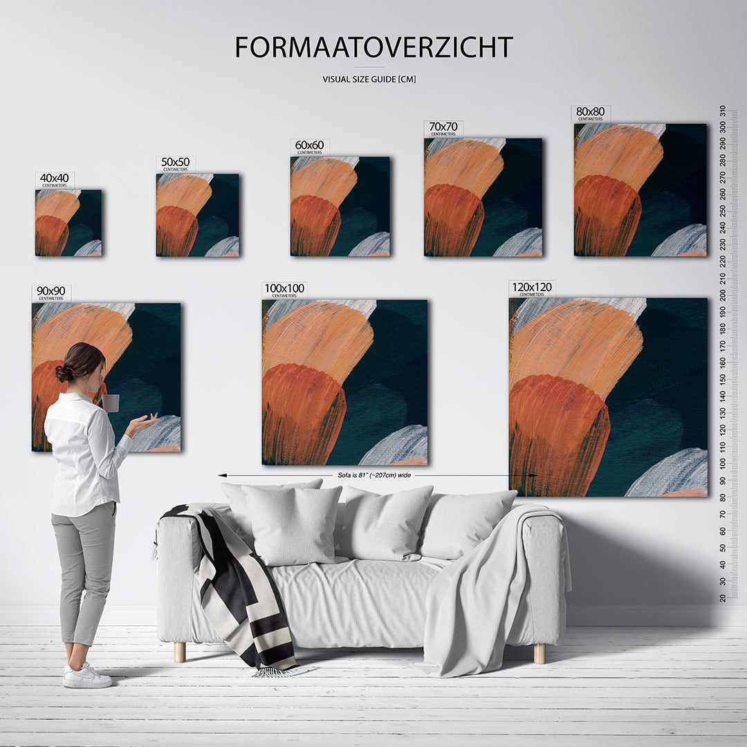 Dynamische penseelstreken Kunstwerk