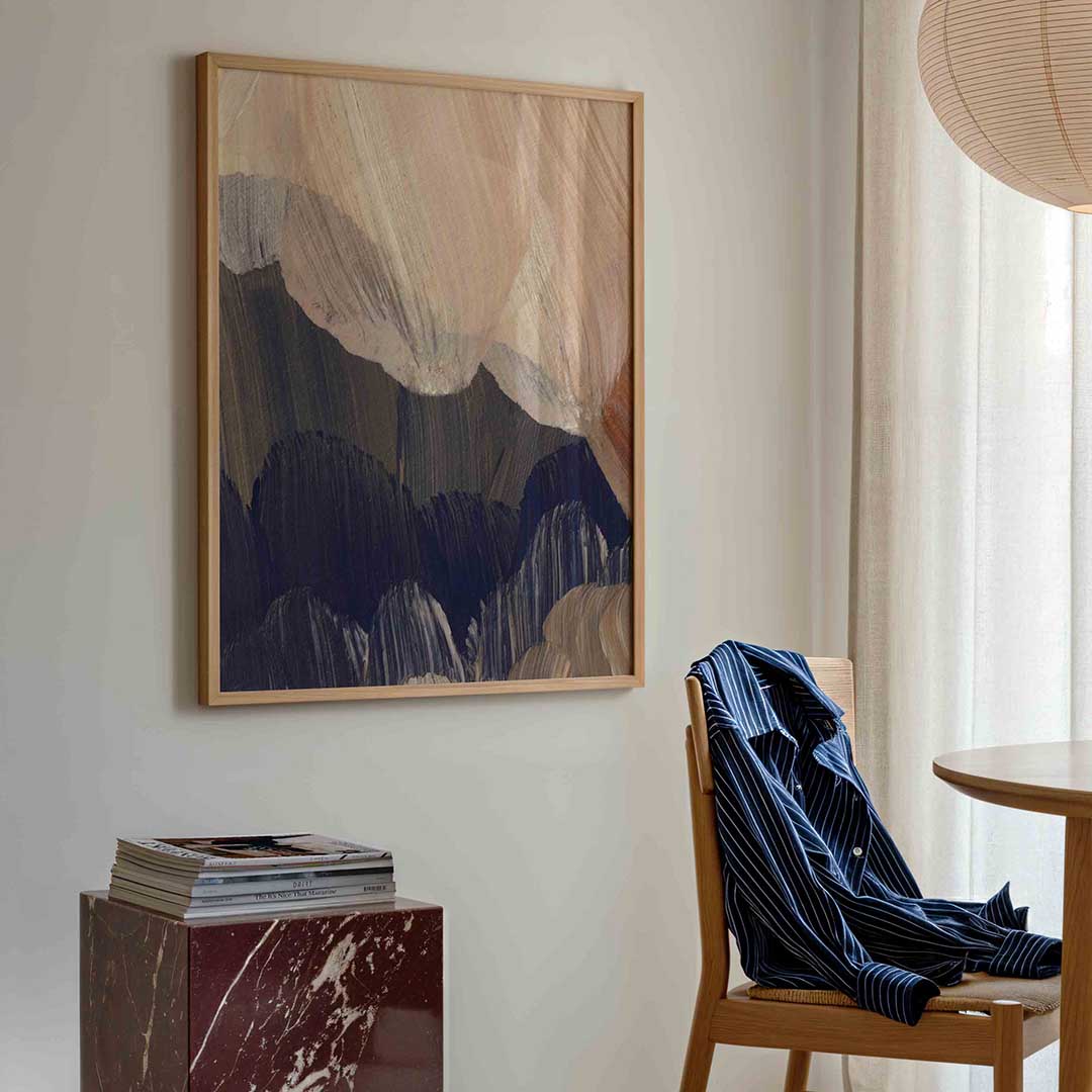 Abstracte penseelstreken Poster