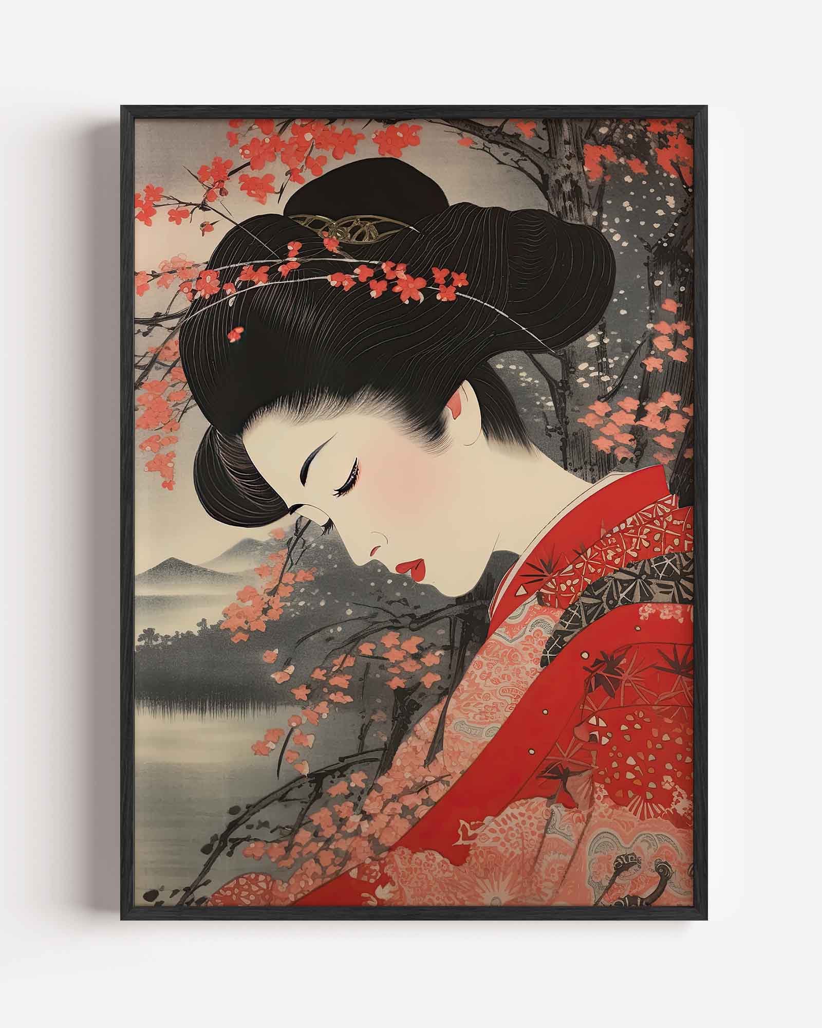 Vrouw met bloemen Poster