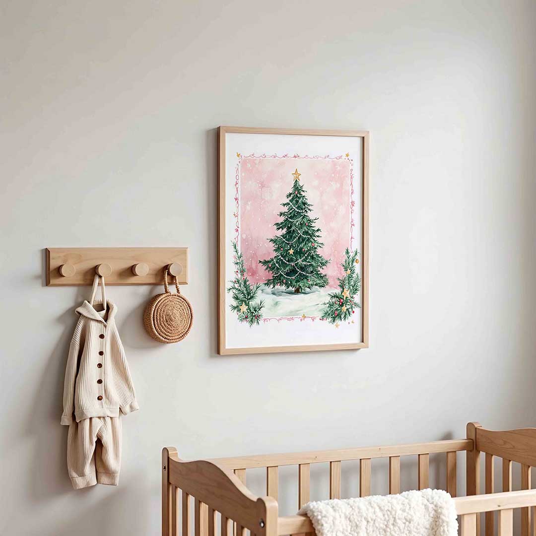 Kerstboom met sterren Poster