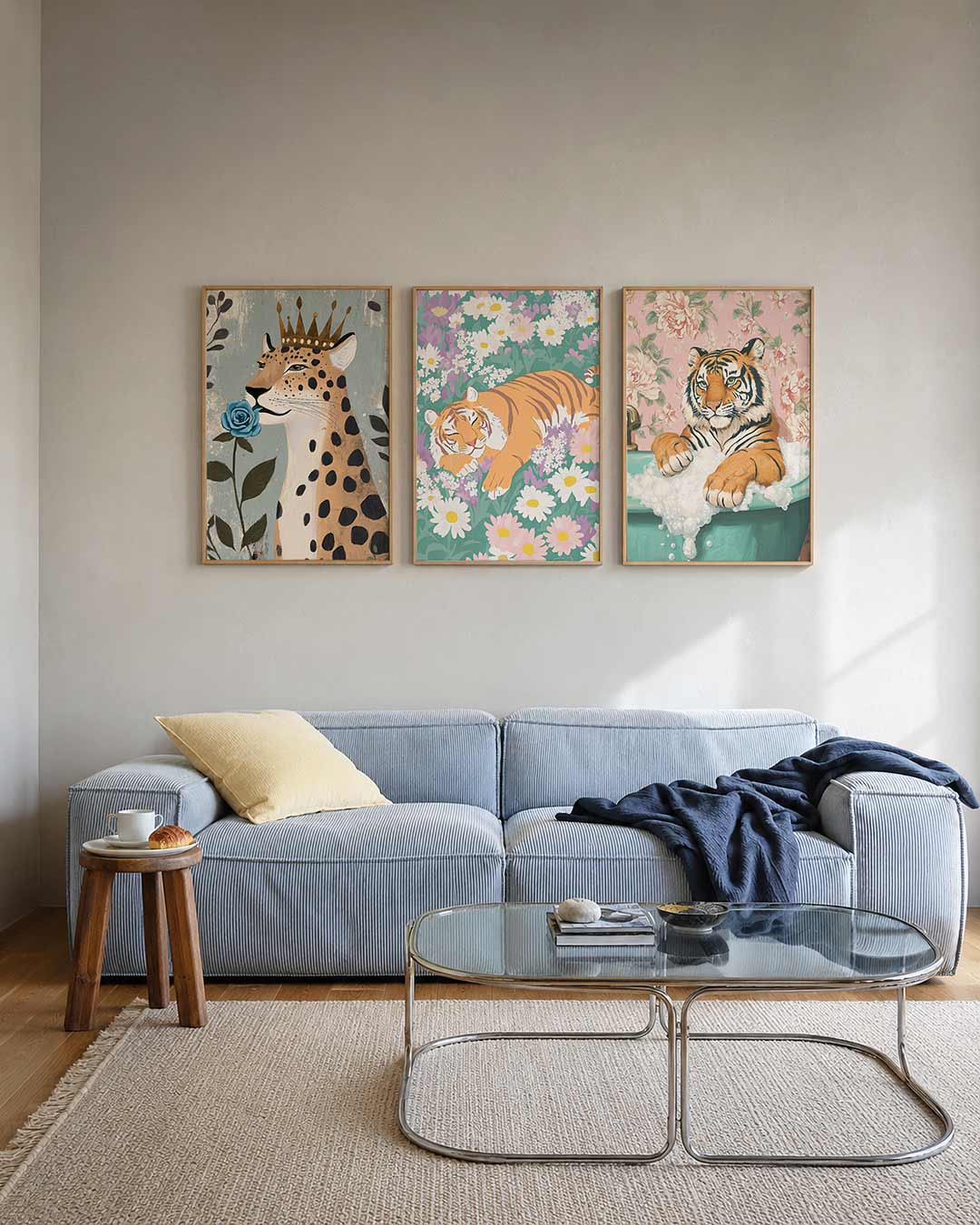Kroon en bloem Posterset