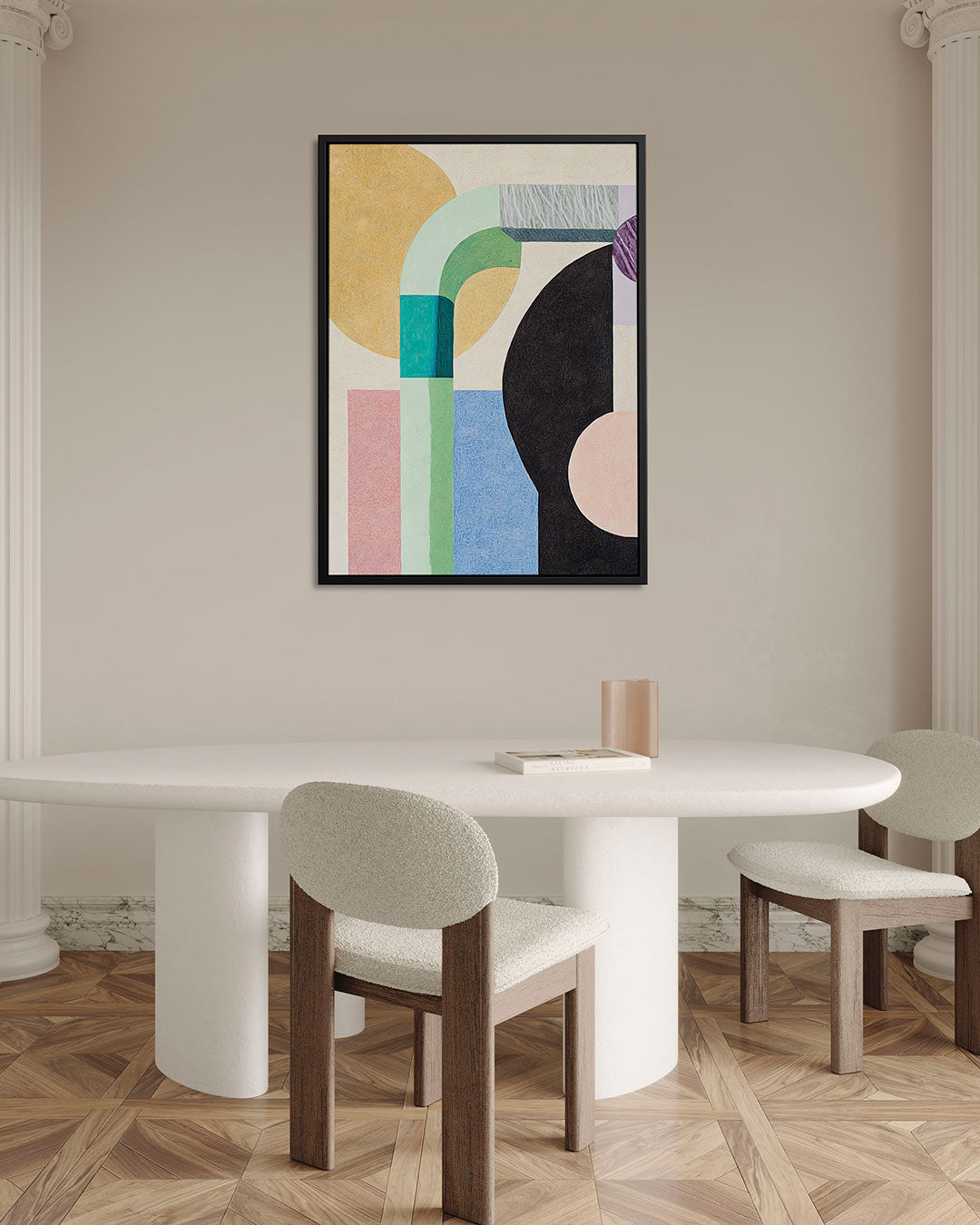 Geometrische vormen compositie Kunstwerk
