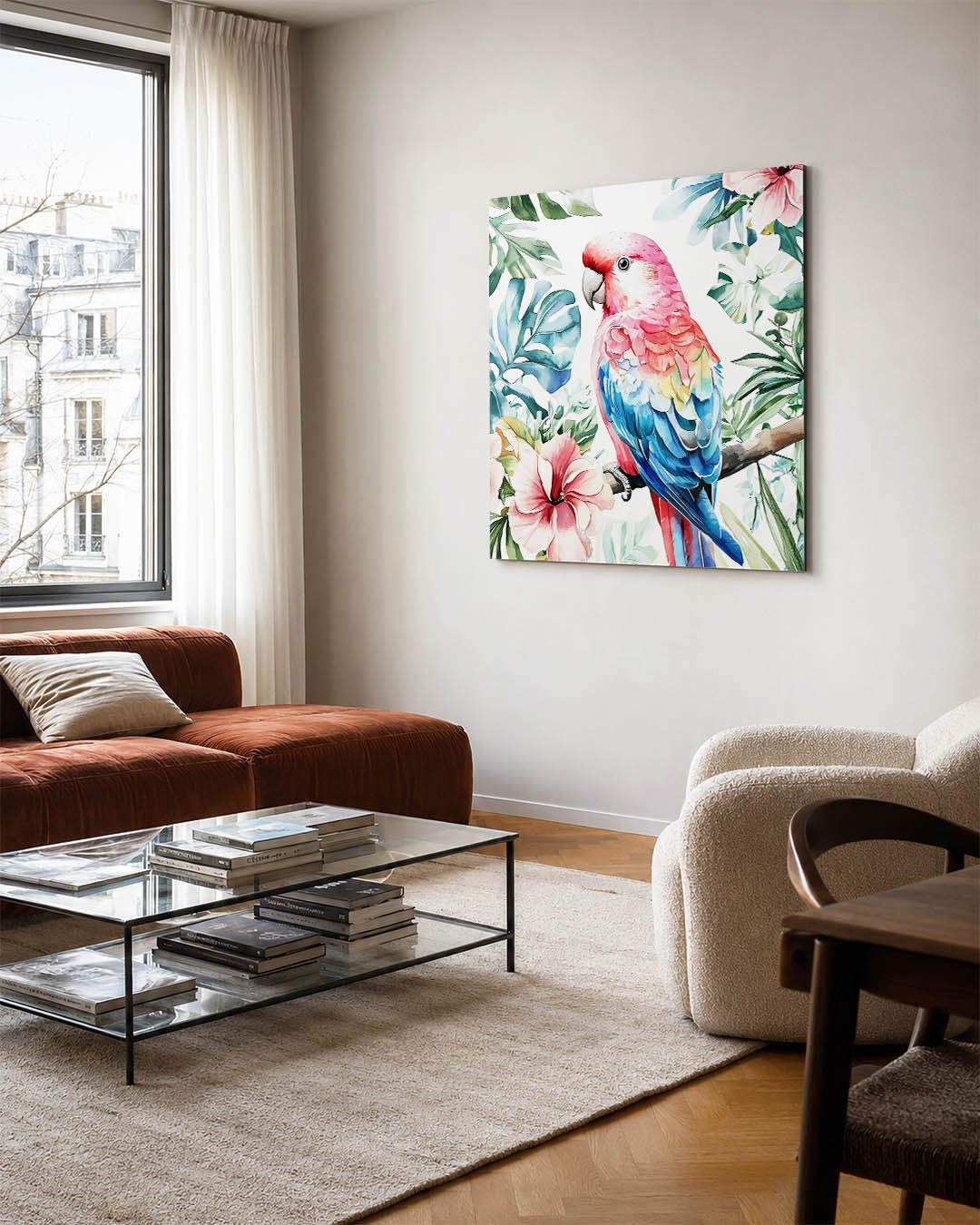 Vrolijke papegaai Kunstwerk