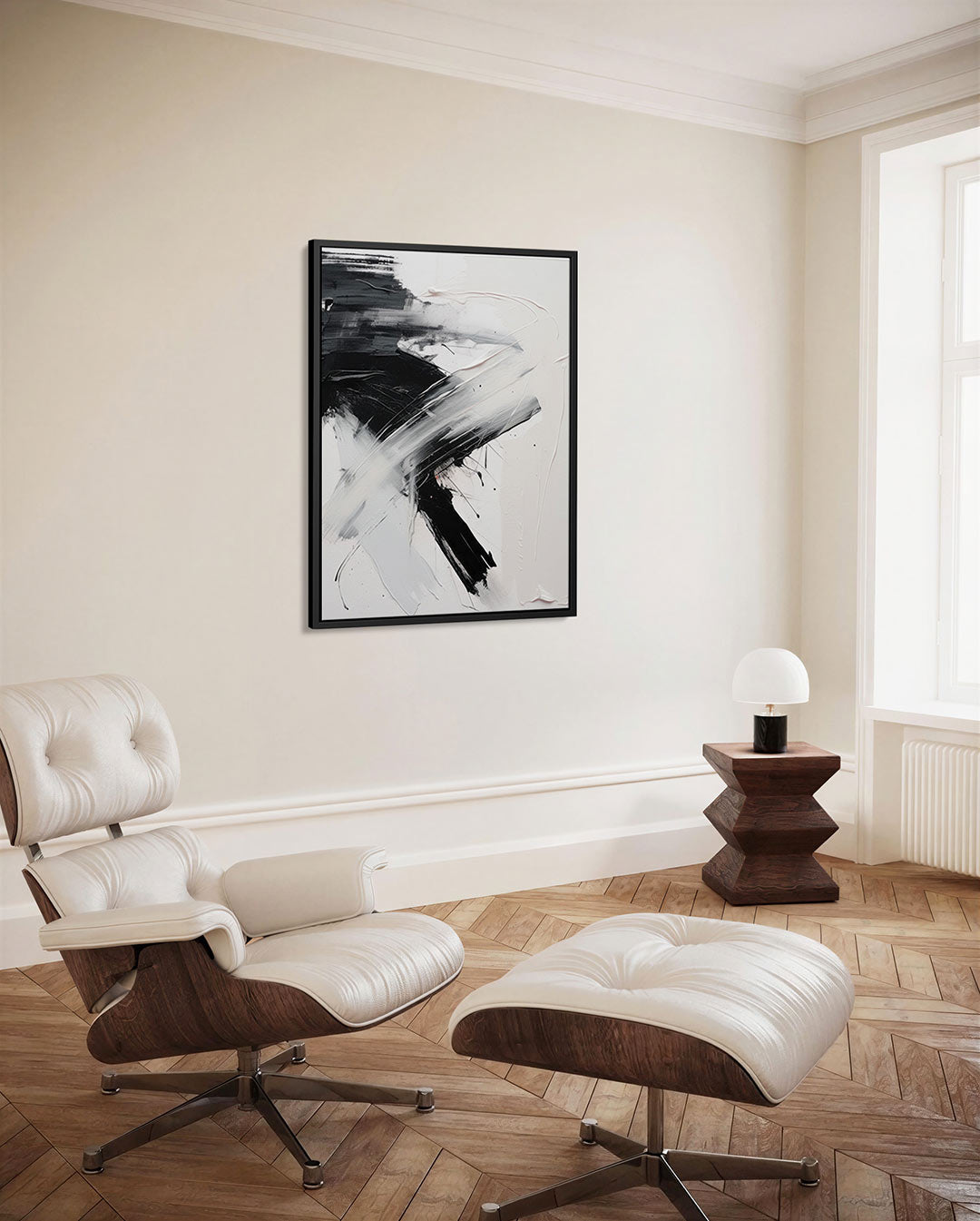 Dynamische borstelslag Kunstwerk
