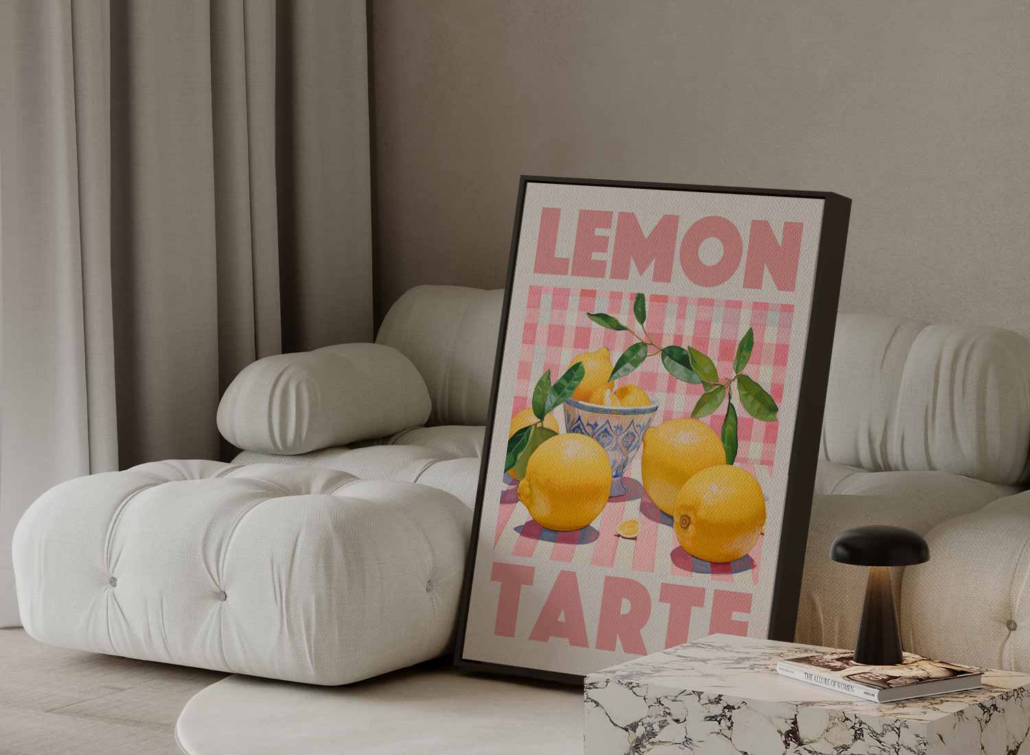Citroen Tarte Kunstwerk-canvas-dibond-plexiglas-wanddecoratie-WallArtistic