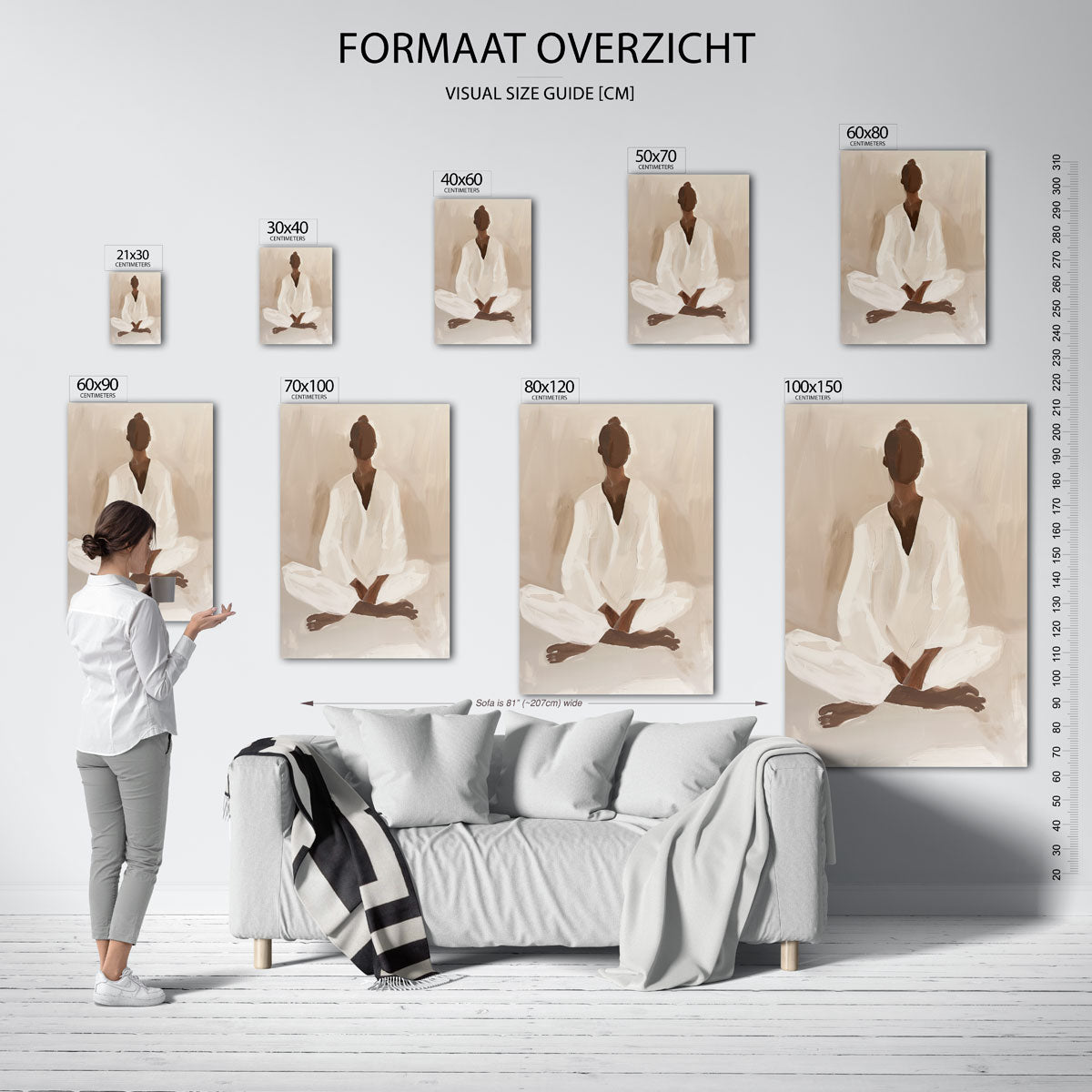 Zittende figuur Poster