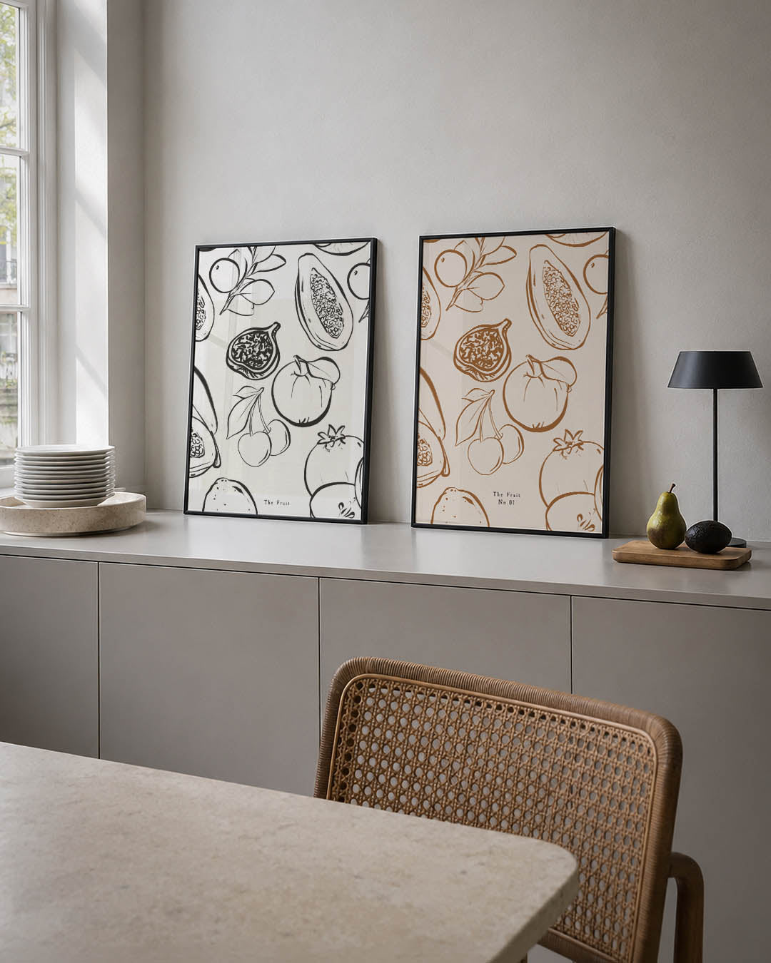 Fruitige lijnenspel Posterset