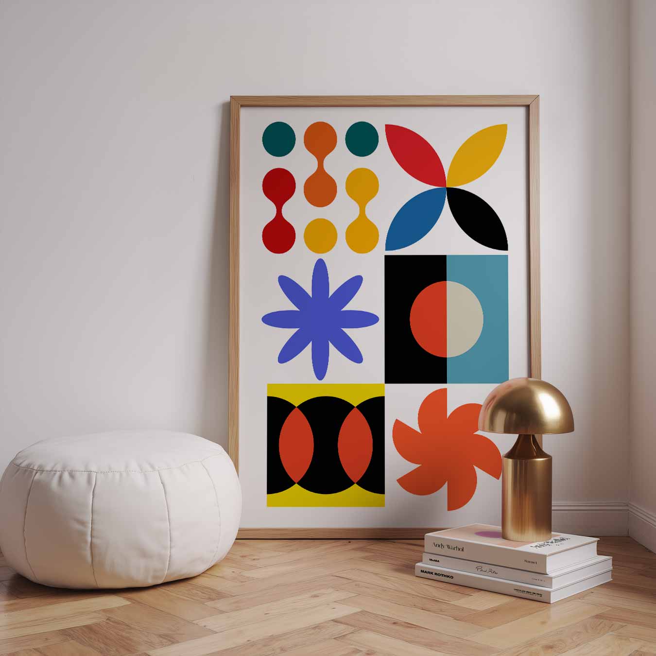 Kleurrijke Geometrische Vormen Poster-WallArtistic