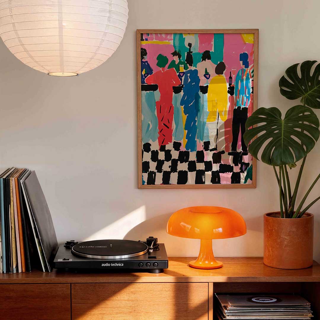 Mensen bij bar Poster