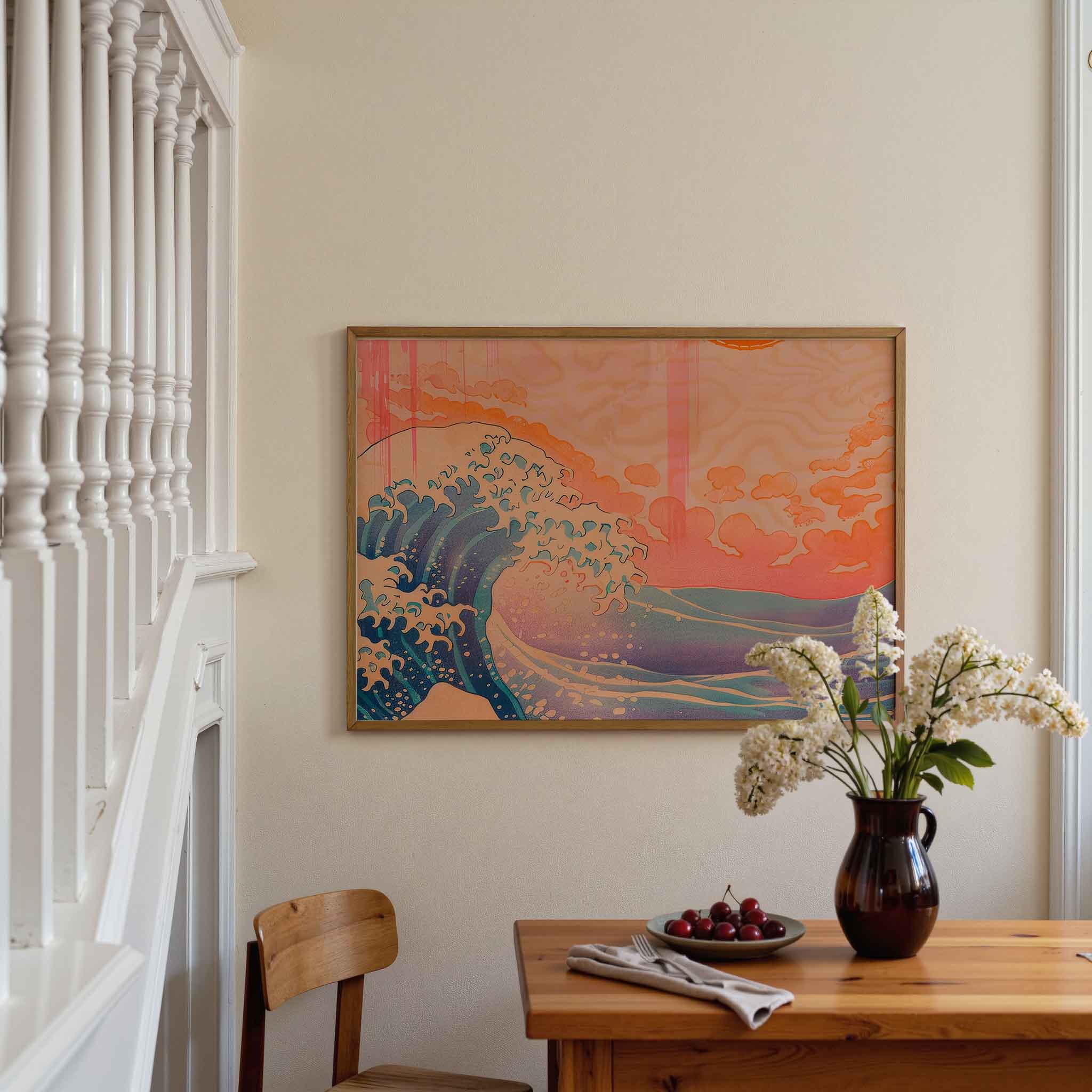 Golven en wolken Poster